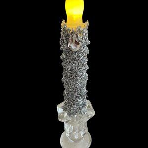HAND CRAFTED LED Flameless Taper Candle/Vase